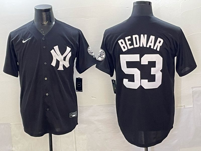 Men New York Yankees #53 Bednar Black Game Nike MLB 2025 Jersey 08